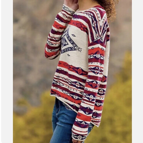Natural Reflections Aztec Print Sweater Size Medium - Picture 1 of 7